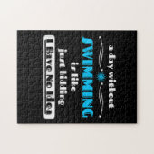 Puzzle Un Jour Sans Baignade Est Comme Un Design Adorable (Horizontal)