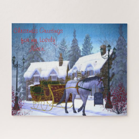 Puzzle Un joyeux cadeau de Noël pour ma nièce. (Horizontal)