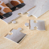 Puzzle Un joyeux faire-part de grossesse de bébé girafe (Côté)