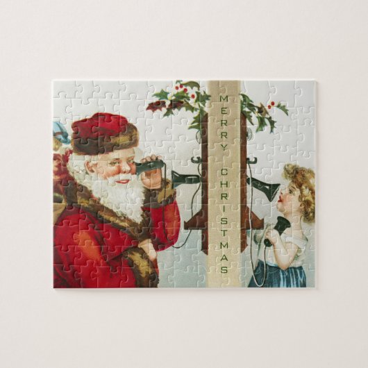 Puzzle Un joyeux Noël Santa Claus par Ellen Clapsaddle (Horizontal)