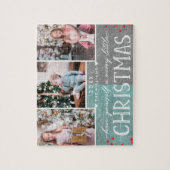 Puzzle Un joyeux petit collage photo de famille de Noël (Vertical)