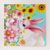 Puzzle Un lapin rose (Horizontal)