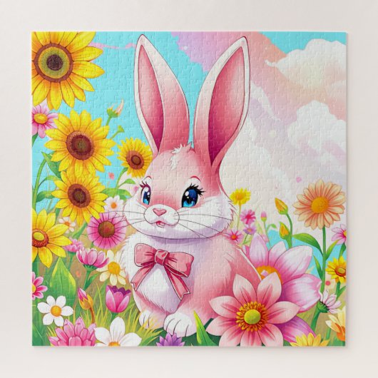 Puzzle Un lapin rose (Vertical)