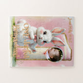 Puzzle Un lapin unique 1er anniversaire pour les filles r (Horizontal)