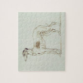 Puzzle Un lévrier, faisant face à gauche (stylo et encre (Vertical)