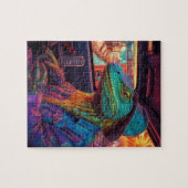 Puzzle Un lézard psychédélique dans un véhicule