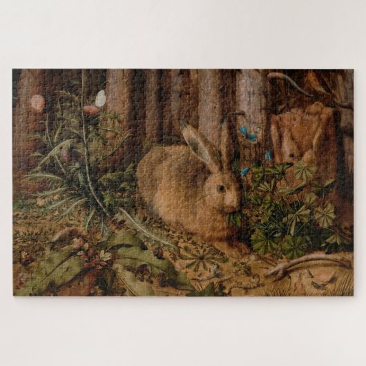 Puzzle Un lièvre dans la forêt (par Hans Hoffmann) (Horizontal)