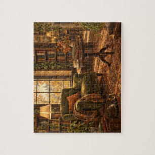 Puzzle Un livre et une tasse tranquille Coin de lecture c
