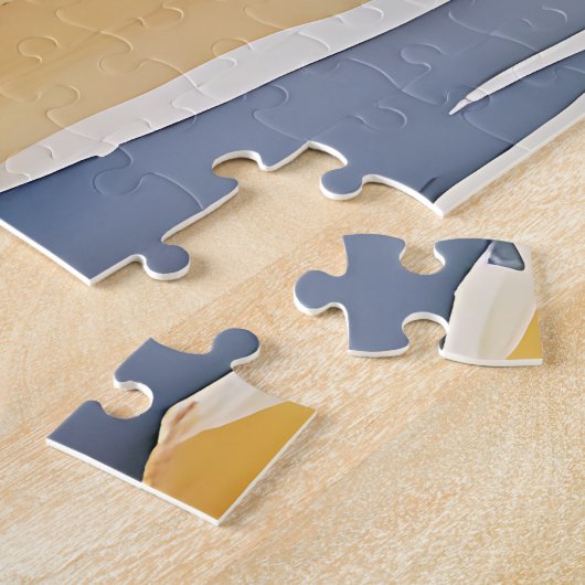 Puzzle Un loup dans une aquarelle de forêt (Côté)