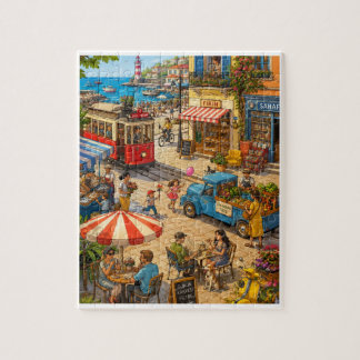 Puzzle Un matin dans le quartier du bord de mer