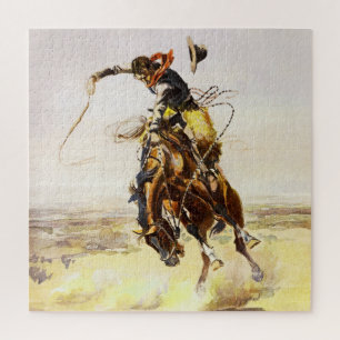 Puzzle « Un mauvais cheval » par Charles M Russell