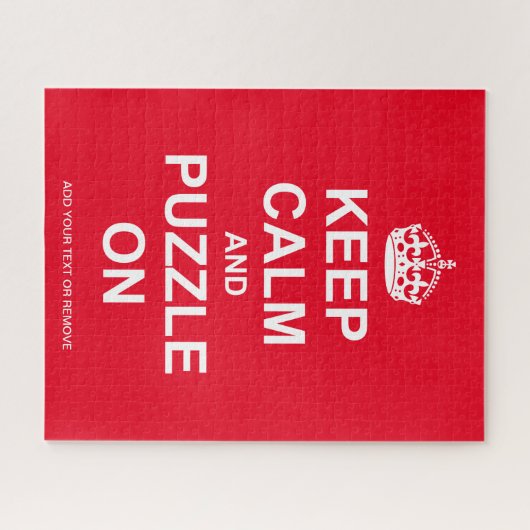 Puzzle Un message amusant de voyous "Keep Calme And Puzzl (Horizontal)