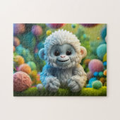 Puzzle Un mignon bébé Yeti fait de fil (Horizontal)