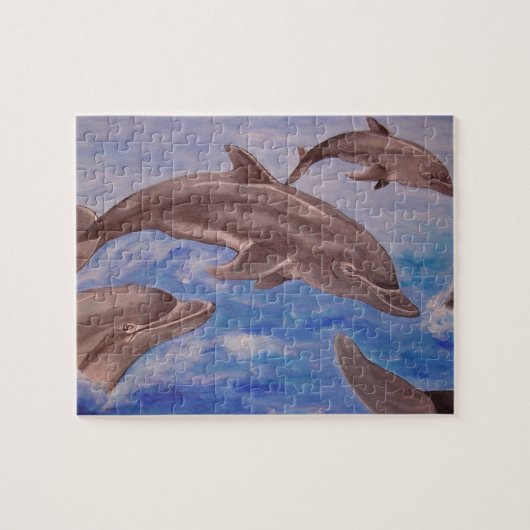 Puzzle Un morceau de dauphins de saut (Horizontal)