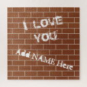 Puzzle Un mur en briques - Je t'aime - Ajouter ton nom /  (Vertical)