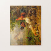 Puzzle Un oeil attentif Carl Jutz 1916 Rooster de la ferm (Vertical)