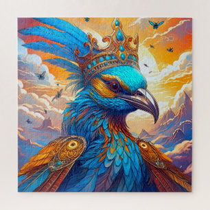 Puzzle Un oiseau couronné pour les enfants