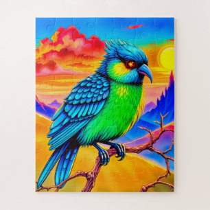 Puzzle Un oiseau vivant et fantastique pour les enfants