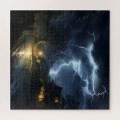 Puzzle Un orage sur le village (Horizontal)