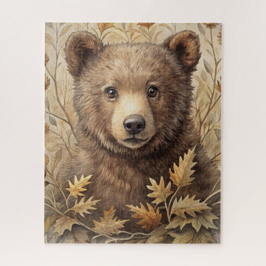 Puzzle Un ours mignon en forêt (Vertical)
