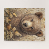 Puzzle Un ours mignon en forêt (Horizontal)