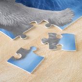 Puzzle Un Ours polaire à la cascade gelée (Côté)