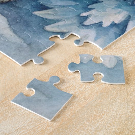 Puzzle Un ours polaire en hiver (Côté)