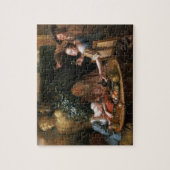 Puzzle Un paysan verse une boisson pour une femme tandis (Vertical)