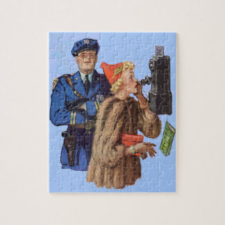 Puzzle Un policier de la circulation dans les années 1930