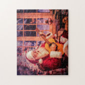 Puzzle Un puzzle, Père Noël chantant une hymne de louange (Vertical)