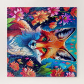 Puzzle Un renard et des fleurs (Horizontal)