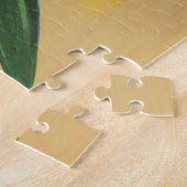 Puzzle Un rose Lily Acrylique Peinture Arrière - plan Or (Côté)