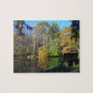 Puzzle Un siège avec une vue d'automne en Pennsylvanie