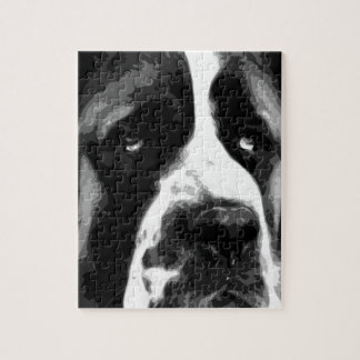 Puzzle Un St Bernard noir et blanc