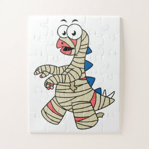 Puzzle Un Stegosaurus Caricature Habillé Comme Une Maman.