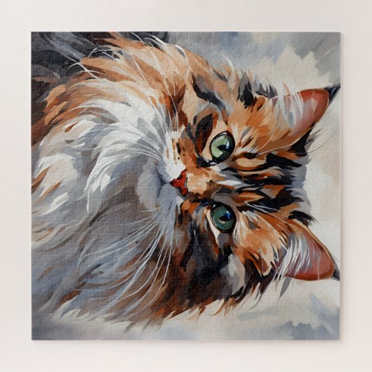 Puzzle Un tableau d'un portrait de chat. (Horizontal)