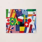 Puzzle Un tas de drapeaux du monde (Horizontal)