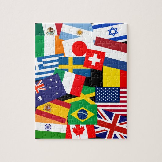 Puzzle Un tas de drapeaux du monde (Vertical)