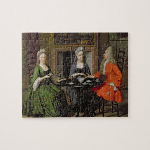 Puzzle Un thé (huile sur la toile)