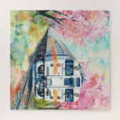 Puzzle Un train au printemps (Horizontal)
