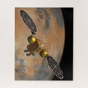 Puzzle Un vaisseau Spacecraft Orbitant Mars.