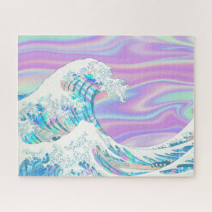 Puzzle under the great iridescent wave of kanagawa