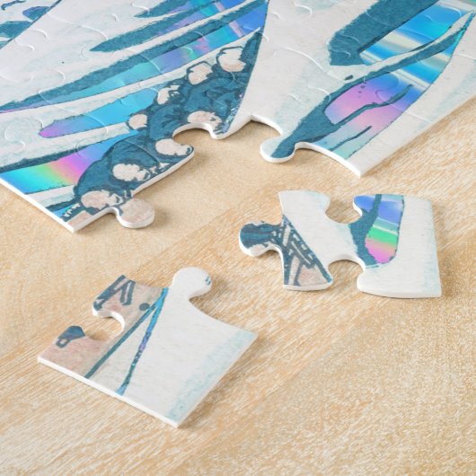 Puzzle under the great iridescent wave of kanagawa (Côté)