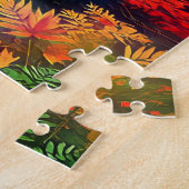 Puzzle Une aube tranquille dans une forêt (Côté)