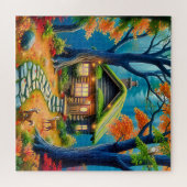 Puzzle Une aube tranquille dans une forêt (Horizontal)