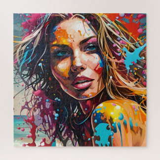 Puzzle Une belle femme à la plage