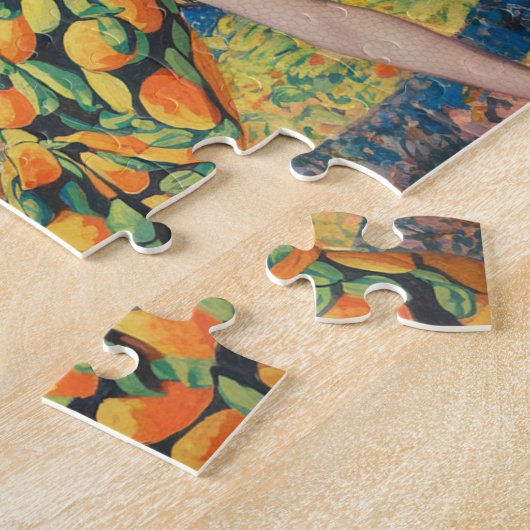 Puzzle Une belle femme dans une Orange Grove (Côté)