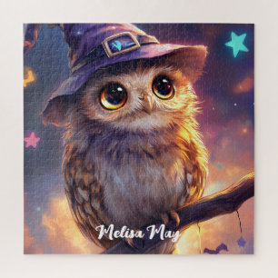 Puzzle Une chouette portant un Casquette sorcier