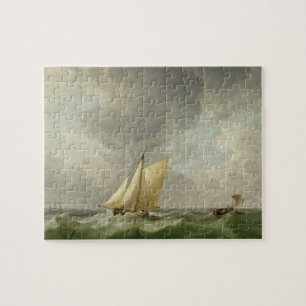 Puzzle Une coupe dans une brise forte (huile sur cuivre)