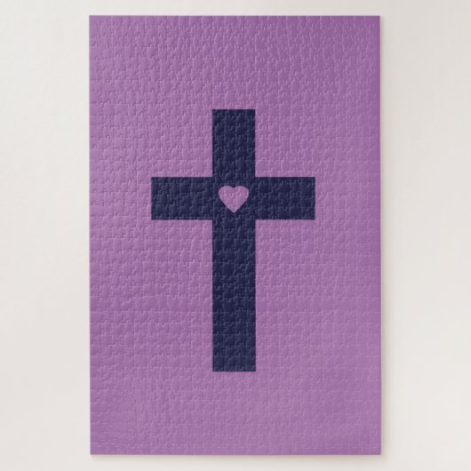 Puzzle Une croix avec un cœur (Vertical)